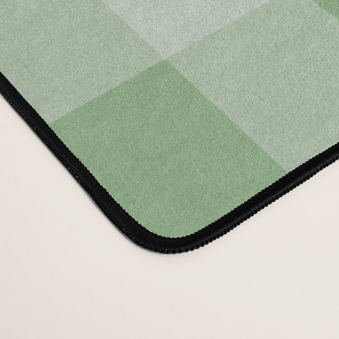 Dark Sea Green Summer Cabana Beach Picnic Gingham Check Desk Mat Gallery Image 4