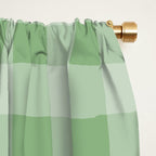 Dark Sea Green Summer Cabana Beach Picnic Gingham Check Window Curtain Gallery Image 2
