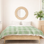 Dark Sea Green Summer Cabana Beach Picnic Gingham Check Duvet Cover Gallery Image 3