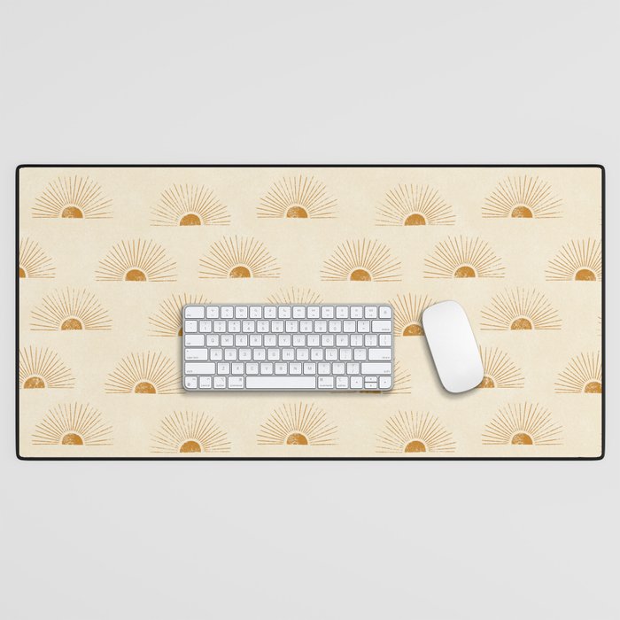Sunrise - Desert Gold and Cream Desk Mat Gallery Image 1
