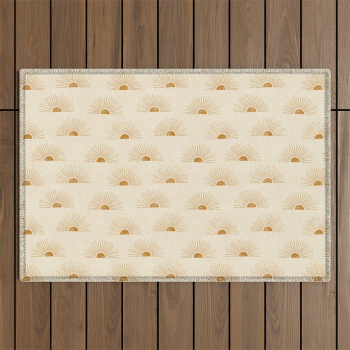 Sunrise - Desert Gold and Cream Outdoor Rug Gallery Image 1