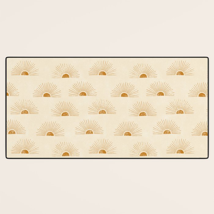 Sunrise - Desert Gold and Cream Desk Mat Gallery Image 3