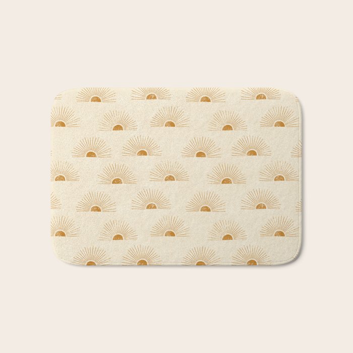 Sunrise - Desert Gold and Cream Bath Mat Gallery Image 1