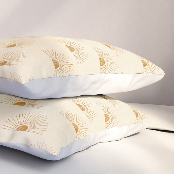 Sunrise - Desert Gold and Cream Pillow Sham Gallery Image 3