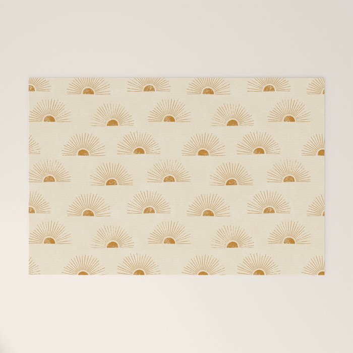 Sunrise - Desert Gold and Cream Welcome Mat Gallery Image 1