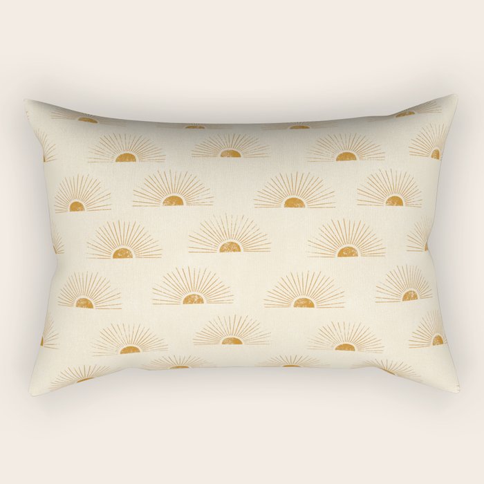Sunrise - Desert Gold and Cream Rectangular Pillow Gallery Image 1