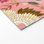 Chinoiserie cranes on pink, birds, flowers,  Welcome Mat Gallery Image 2