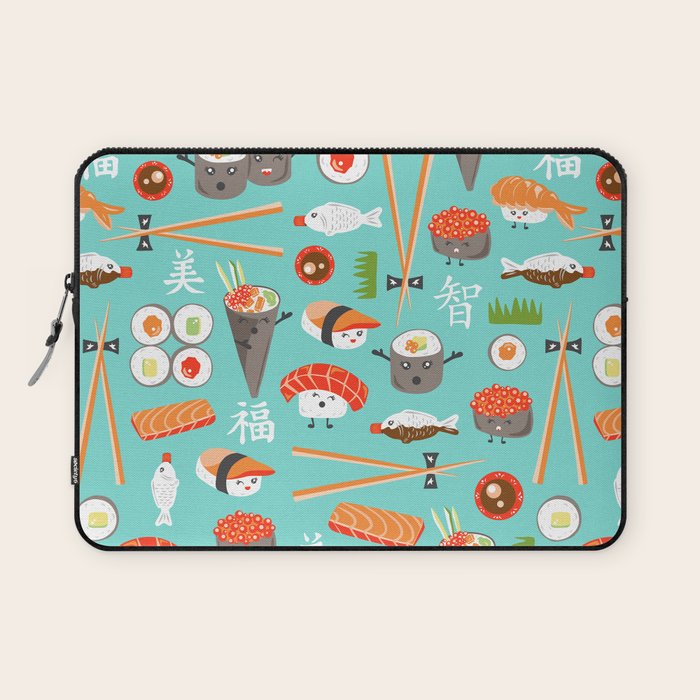 Happy Sushi Laptop Sleeve Gallery Image 1