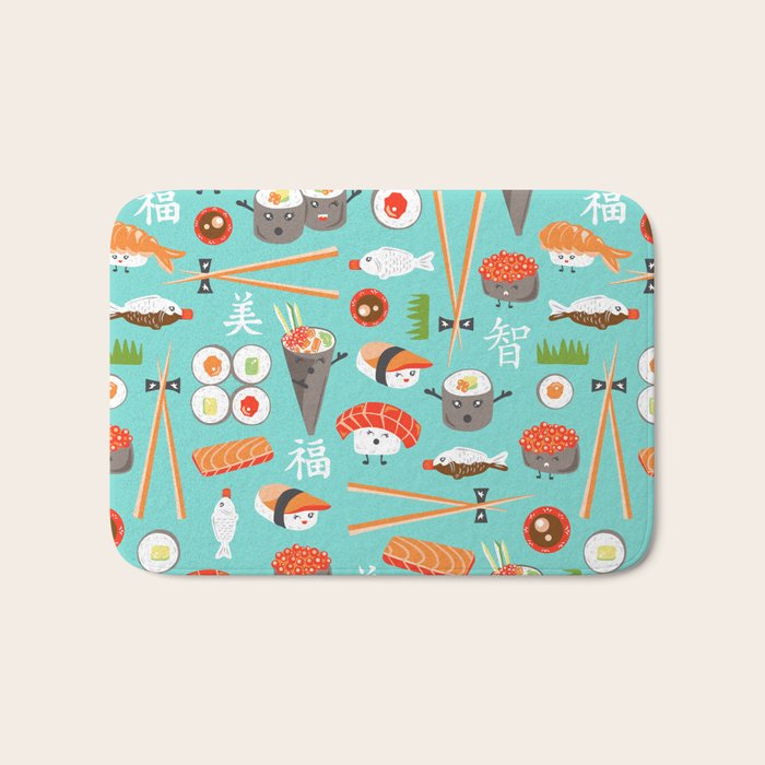 Happy Sushi Bath Mat Gallery Image 1