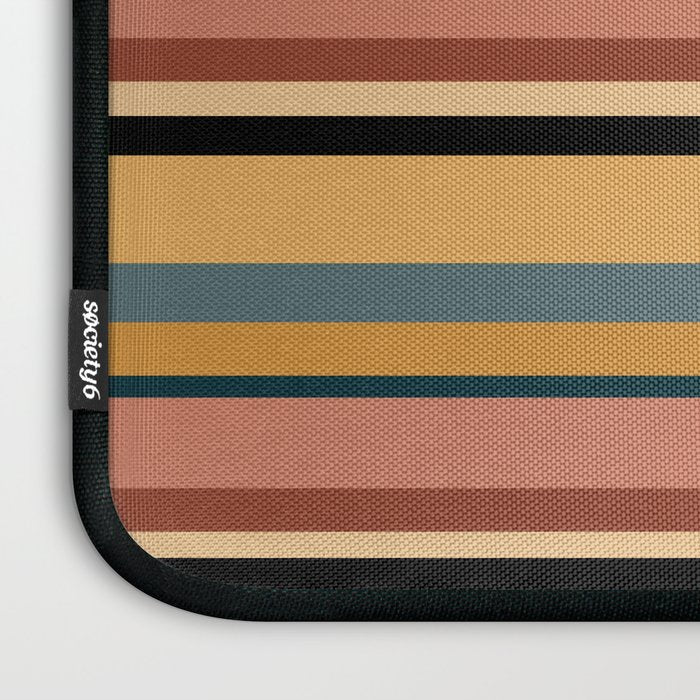 Classic Stripes X - Vintage Neutral Laptop Sleeve Gallery Image 3