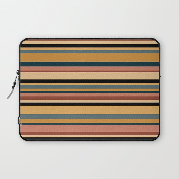 Classic Stripes X - Vintage Neutral Laptop Sleeve Gallery Image 1