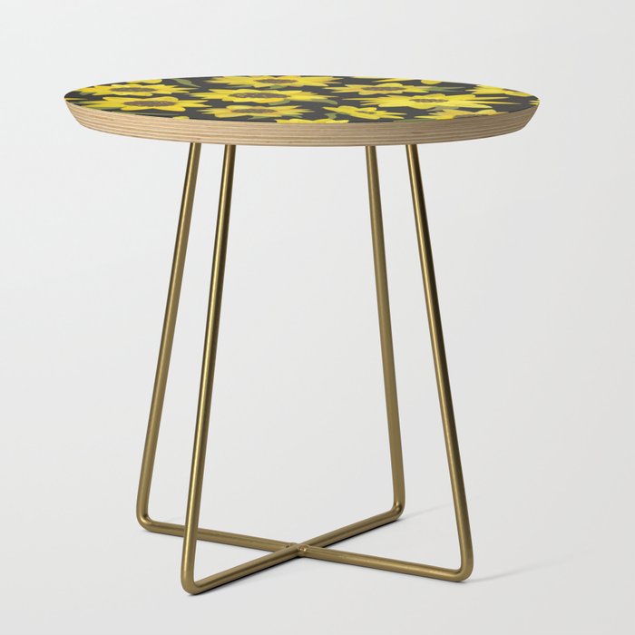 Sunflowers Acrylic on Charcoal Side Table Gallery Image 1