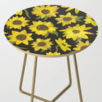 Sunflowers Acrylic on Charcoal Side Table Gallery Image 2