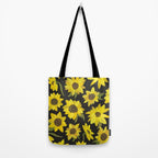 Sunflowers Acrylic on Charcoal Tote Bag Gallery Image 2