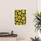 Sunflowers Acrylic on Charcoal Poster Gallery Image 2