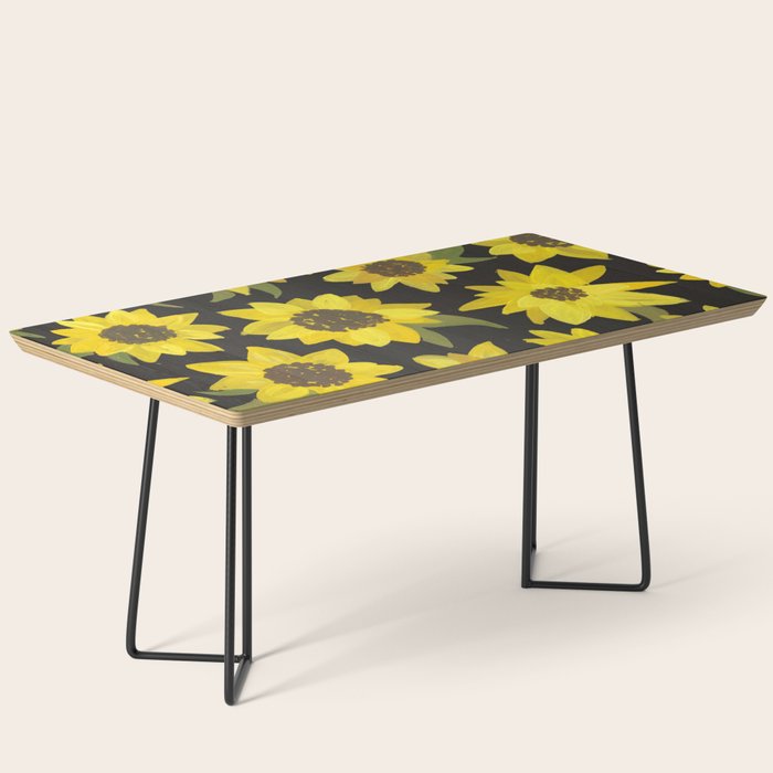 Sunflowers Acrylic on Charcoal Coffee Table Gallery Image 1
