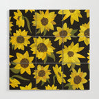 Sunflowers Acrylic on Charcoal Wood Wall Art Gallery Image 1