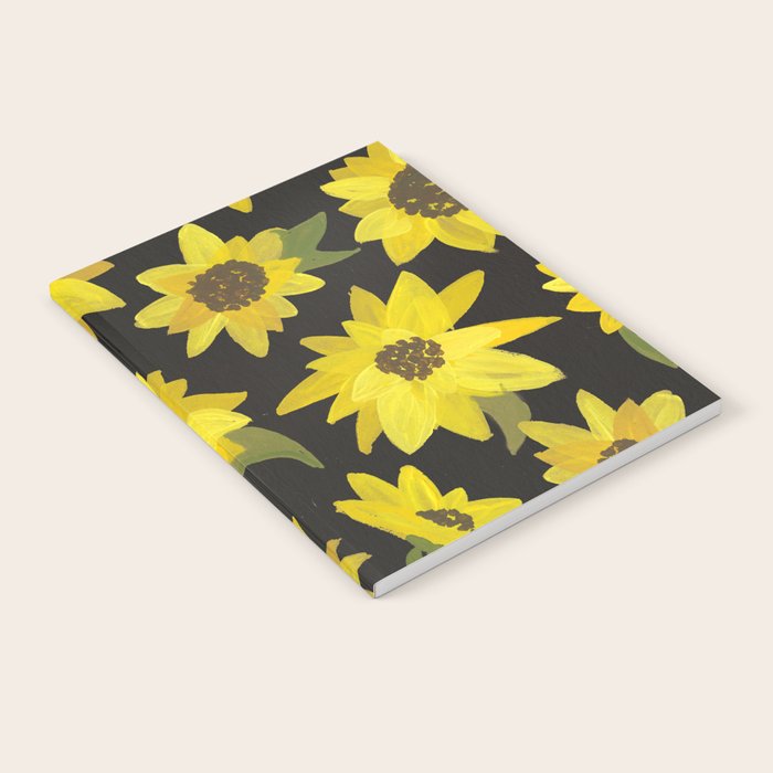 Sunflowers Acrylic on Charcoal Notebook Gallery Image 2