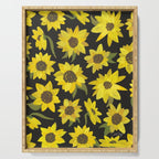 Sunflowers Acrylic on Charcoal Serving Tray Gallery Image 1