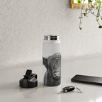Highland Cow - Black & White Water Bottle Gallery Image 4