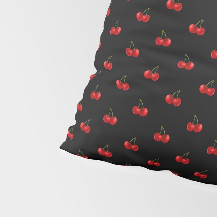 Y2K Cherries - Black Pattern Miniature Pillow Sham Gallery Image 4