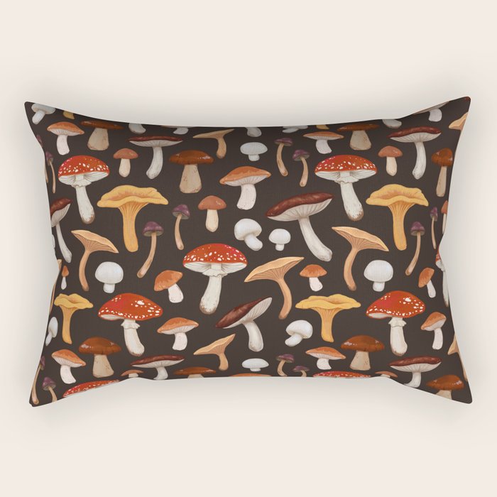 Mushroom Medley Rectangular Pillow Gallery Image 1
