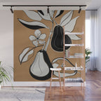 Line Art Pears 7 Wall Mural Gallery Image 1