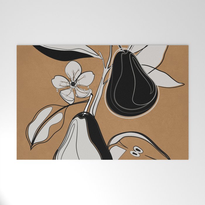 Line Art Pears 7 Welcome Mat Gallery Image 1