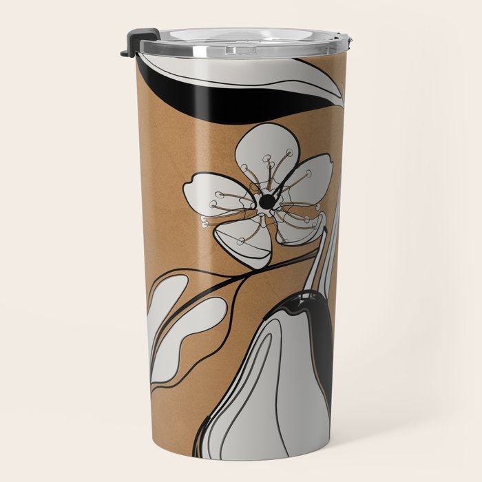 Line Art Pears 7 Travel Mug Gallery Image 3