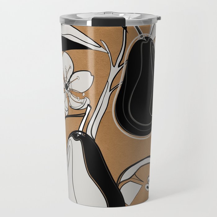 Line Art Pears 7 Travel Mug Gallery Image 1