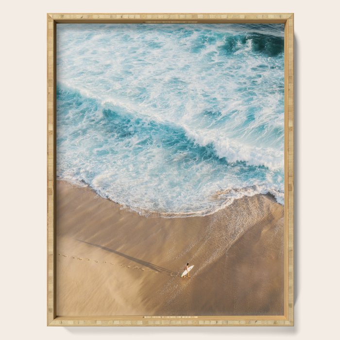 The Surfer and The Ocean Serving Tray Gallery Image 1