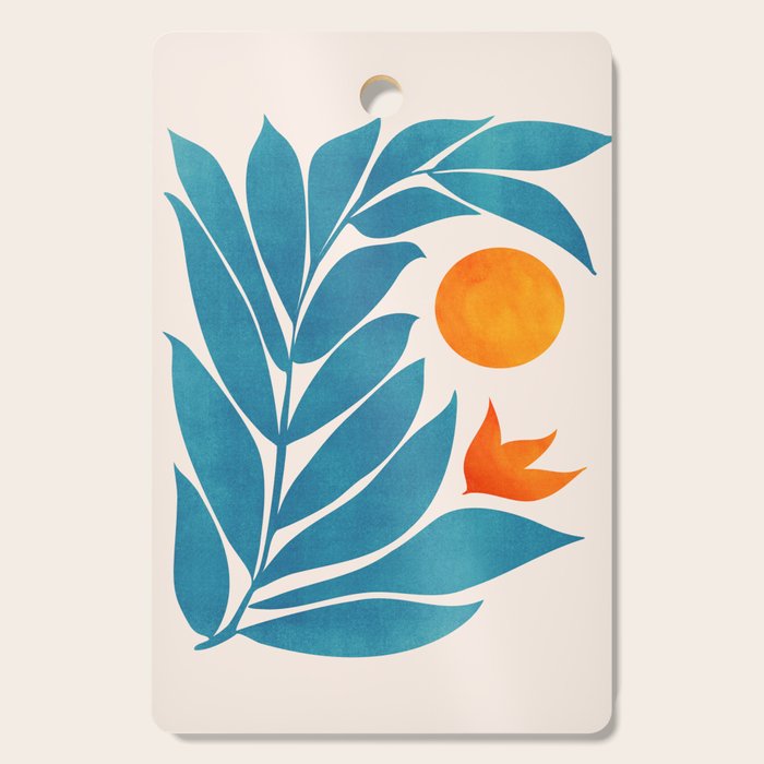 Teal Garden Sunset Cutting Board Gallery Image 1