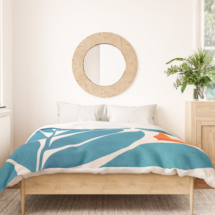 Teal Garden Sunset Duvet Cover Gallery Image 3