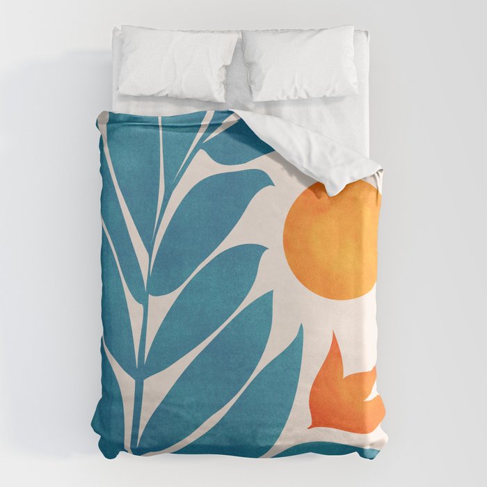 Teal Garden Sunset Duvet Cover Gallery Image 6
