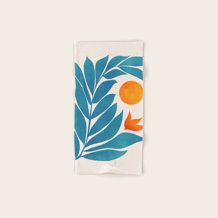 Teal Garden Sunset Bath Towel Gallery Image 1