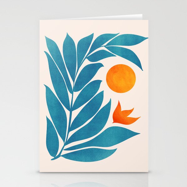 Teal Garden Sunset Stationery Card Gallery Image 2