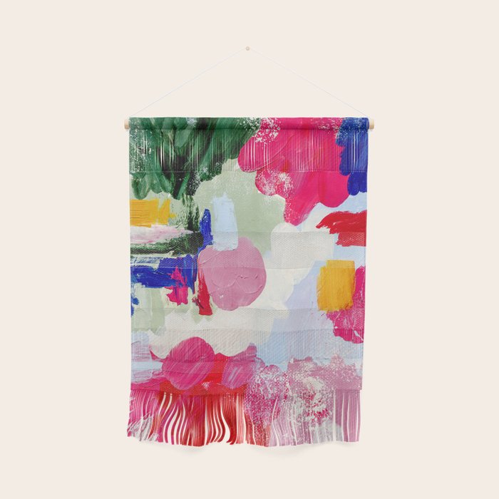 CANVAS: Viva Magenta 01 | Abstract Brushstrokes Wall Hanging Gallery Image 1
