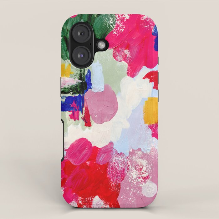 CANVAS: Viva Magenta 01 | Abstract Brushstrokes iPhone Case Gallery Image 1