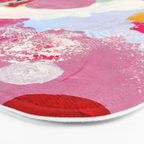 CANVAS: Viva Magenta 01 | Abstract Brushstrokes Bath Mat Gallery Image 3