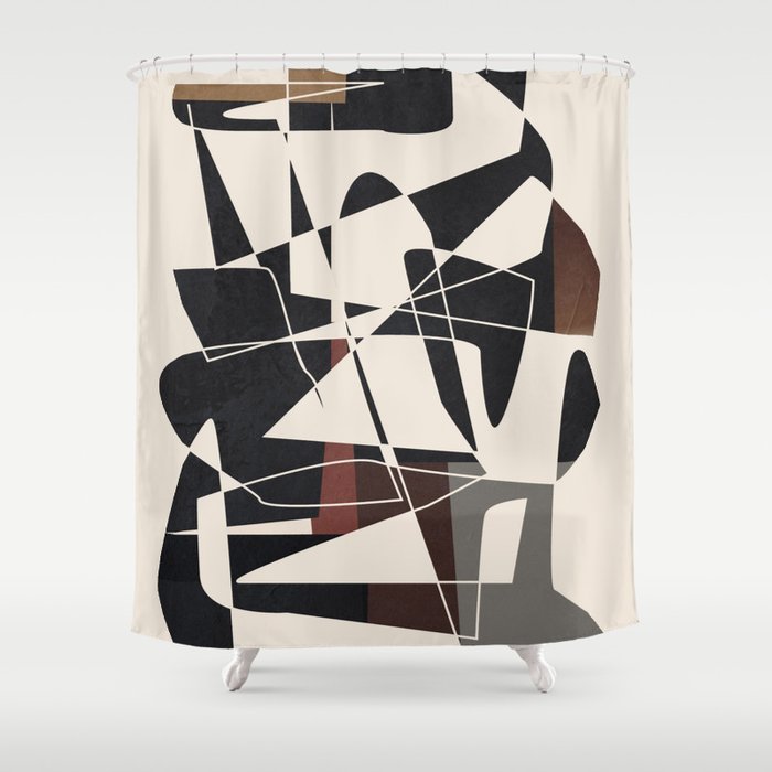 Modern Abstract Shapes 104 Shower Curtain Gallery Image 1