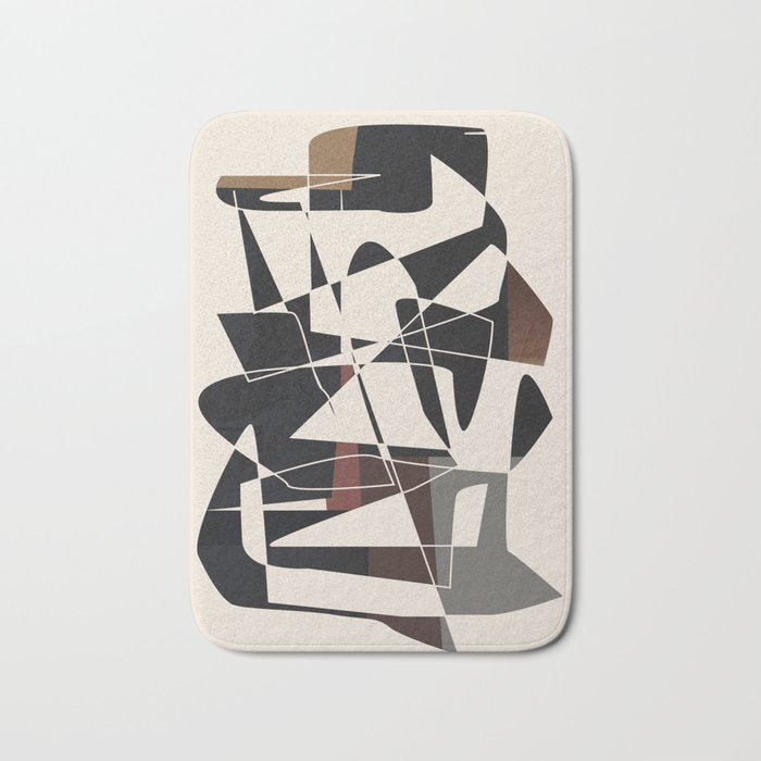 Modern Abstract Shapes 104 Bath Mat Gallery Image 1