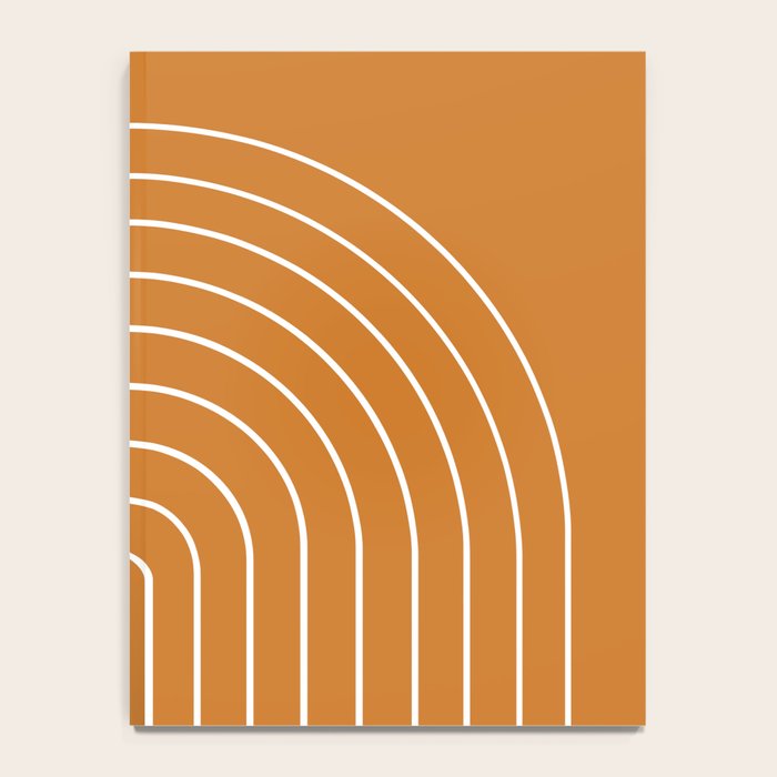 Minimal Arch XXII Bright 70s Orange Modern Geometric Lines Notebook Gallery Image 4