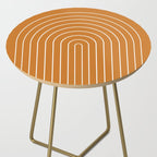Minimal Arch XXII Bright 70s Orange Modern Geometric Lines Side Table Gallery Image 2