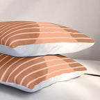 Abstraction Shapes 17 in Terracotta Shades (Moon Phase Abstract)  Pillow Sham Gallery Image 3