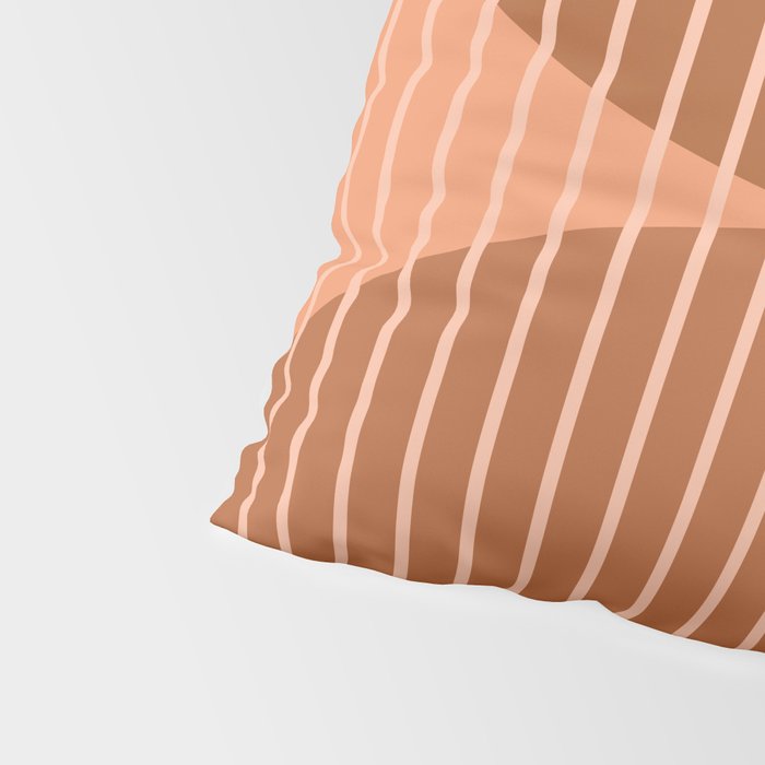 Abstraction Shapes 17 in Terracotta Shades (Moon Phase Abstract)  Pillow Sham Gallery Image 4