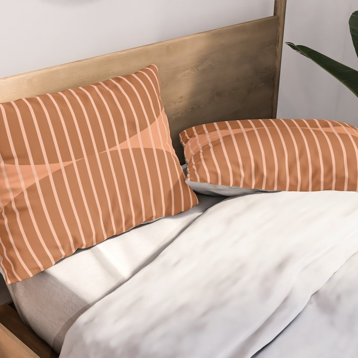 Abstraction Shapes 17 in Terracotta Shades (Moon Phase Abstract)  Pillow Sham Gallery Image 2