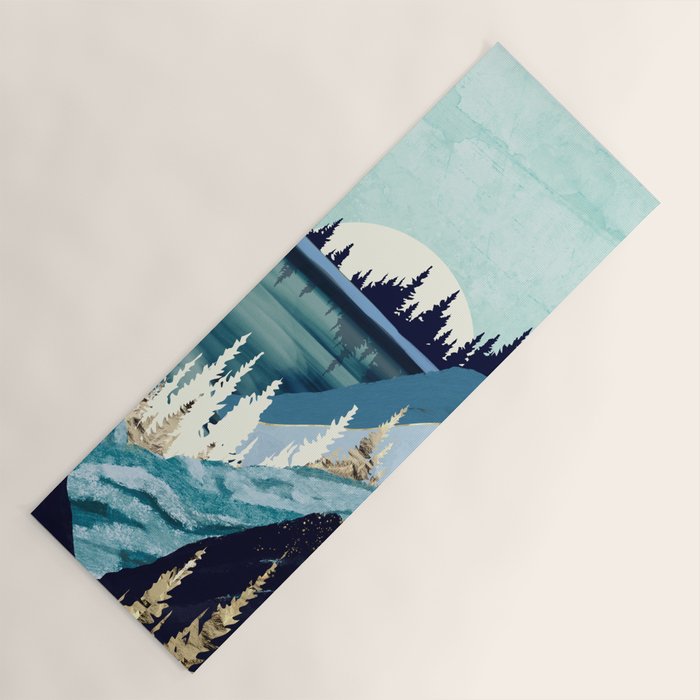 Blue Forest Lake Yoga Mat Gallery Image 1