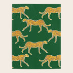 Tropical Animal Print Green Cheetah Illustration Poster Gallery Image 4