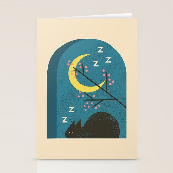Evening Catnap Stationery Card Gallery Image 2