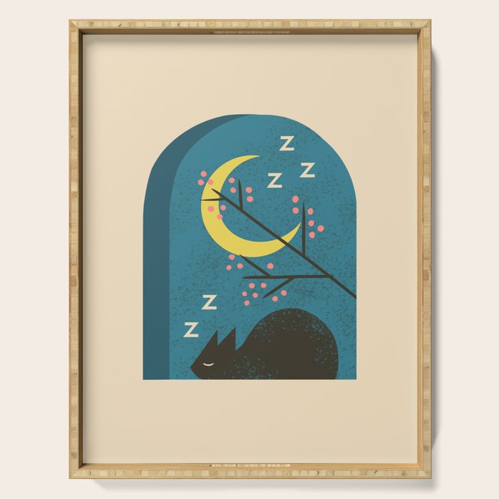 Evening Catnap Serving Tray Gallery Image 1